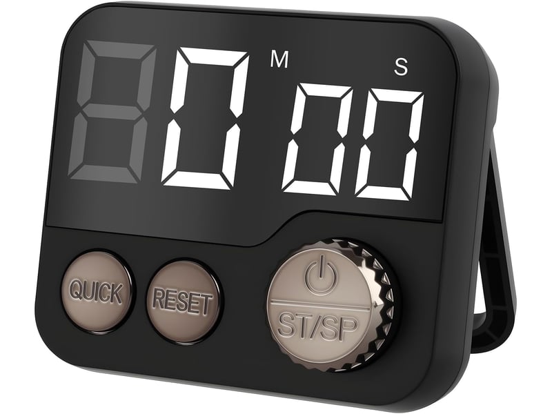 Minuteur de cuisine aimanté, grand écran lcd avec horloge numérique alarme forte, multifonctionnel pour pâtisseriesport noir No Commercial reference - Conforama A