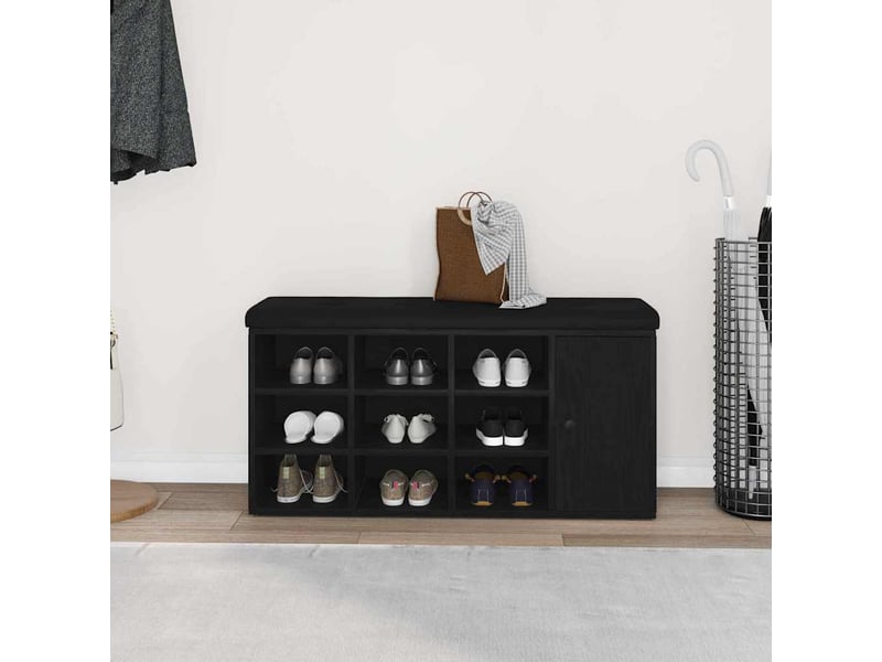  Banc chambre, banc de rangement chêne noir 102x32x50 cm bois d'ingénierie  - Conforama D