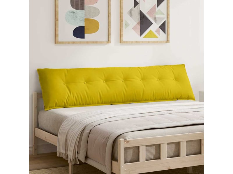  Coussin de dos, coussin de dossier jaune 200 x 50 cm tissu en velours côtelé cf54758  - Conforama B
