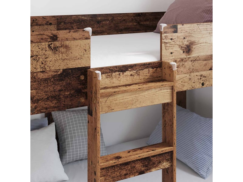  Lit superposé pour enfants - lit jeune bois ancien 90 x 190 cm  - Conforama C