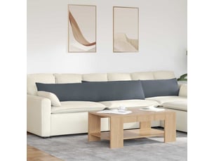 Lot de 2 coussins de canapé, coussins décoratifs gris foncé 200 x 40 cm cf59085