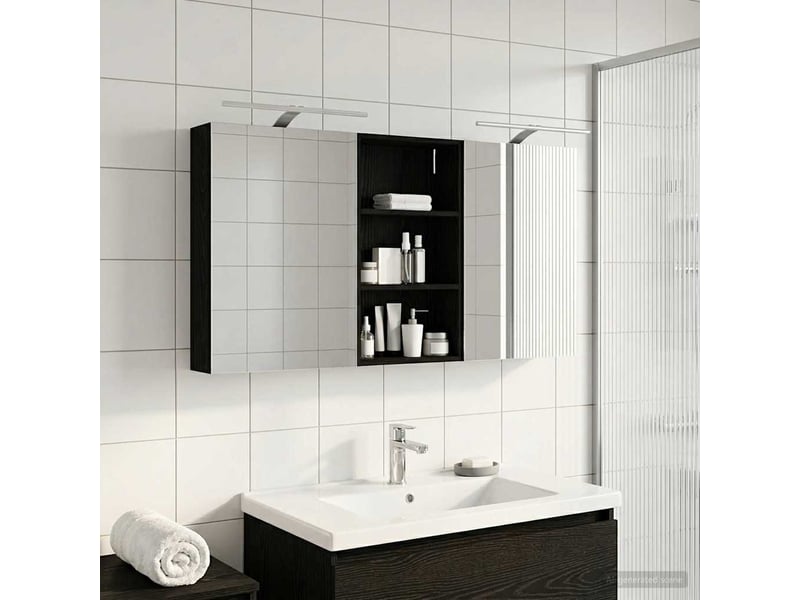  Ensemble de meubles de salle de bain 3 pcs 140x14.5x70 cm shl8633  - Conforama D