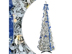Sapin de noël artificiel, arbre de noël blanc 180 cm pvc