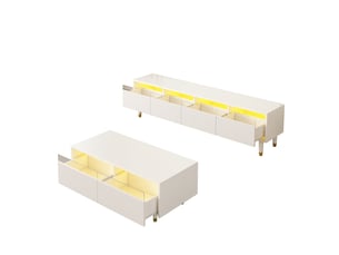 Meuble tv coloris blanc  SOGEU  