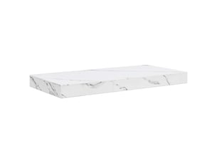 Étagère flottante, étagère suspendue montage mural marbre blanc 50 x 23,5 x 3,8 cm cf42549