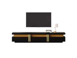 Meuble tv coloris noir 200 cm OKWISH