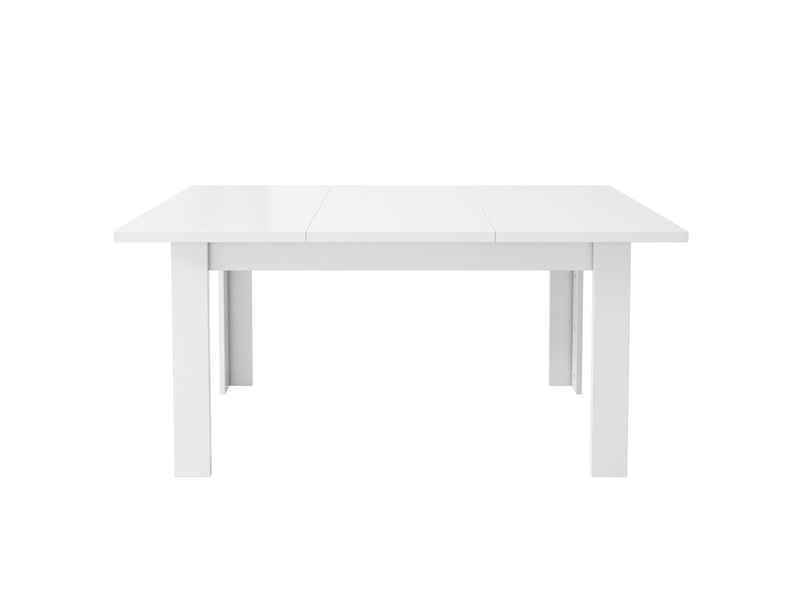 Table à manger 120x70 cm – blanc – rangement ouvert – multifonction – idéal petit espace – design moderne - Conforama A