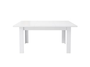 Table à manger 120x70 cm – blanc – rangement ouvert – multifonction – idéal petit espace – design moderne