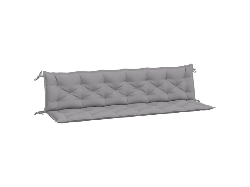  Lot de 2 coussins de banc jardin, coussins d'assise gris 200x50x7 cm tissu oxford cf58727  - Conforama A