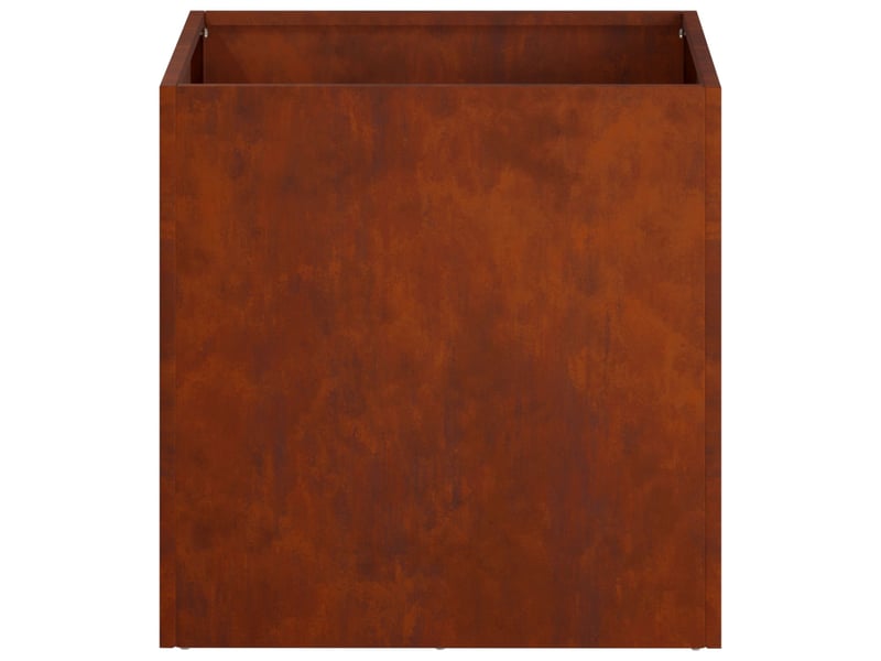 Jardinière - cache-pot de jardin rouillé 25 x 25 x 25 cm acier patiné - Conforama D