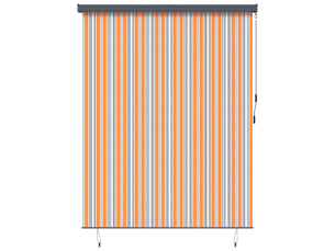 Store enrouleur, store à rouleau jaune et bleu 200 x 250 cm tissu et aluminium cf45281