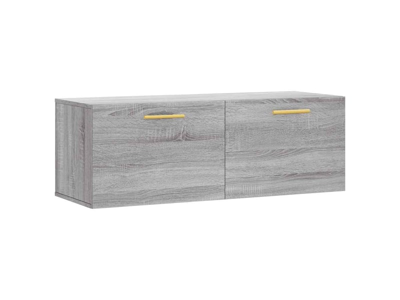  Armoire murale salon sonoma gris 100x36,5x35cm bois d'ingénierie shl3575  - Conforama A