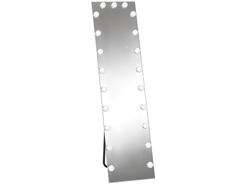  Miroir sur pied led rgb 40x150 cm – transparent – 21 ampoules, tactile, mémoire et sans cadre  - Conforama A
