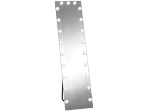 Miroir sur pied led rgb 40x150 cm – transparent – 21 ampoules, tactile, mémoire et sans cadre