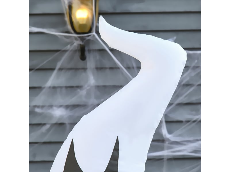  Décoration gonflable d’halloween avec led, fantôme et citrouille, en polyester blanc pour intérieur et extérieur  - Conforama C