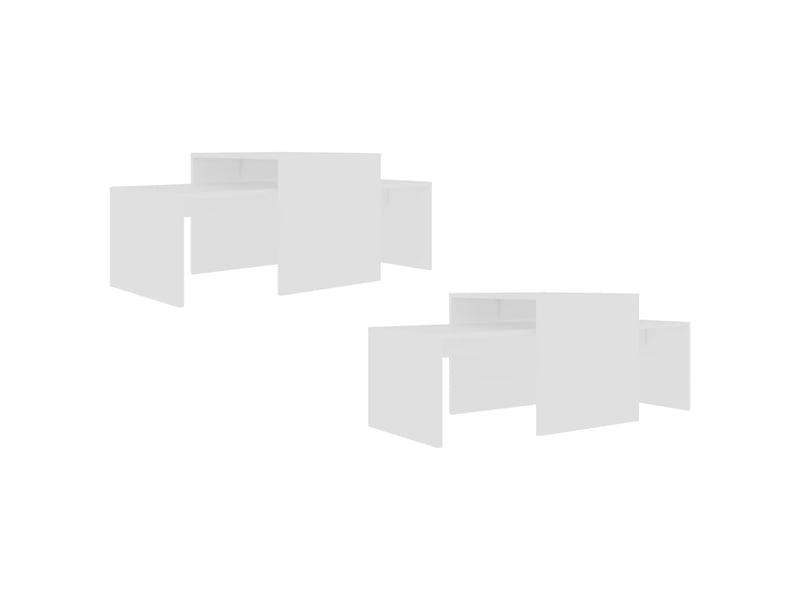  Ensemble de tables gigognes 2 pcs blanc 100x48x40 cm bois d’ingénierie  - Conforama E