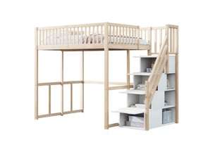 Lit mezzanine 140x200 cm <strong>HAVRYA</strong>  <strong></strong> coloris naturel