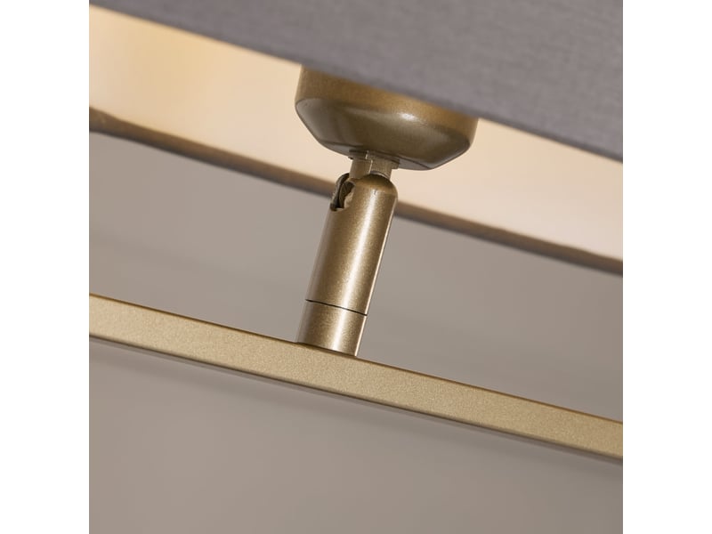  Searchlight sleek lampe de table, bronze, abat-jour gris, 1 x e27  - Conforama E