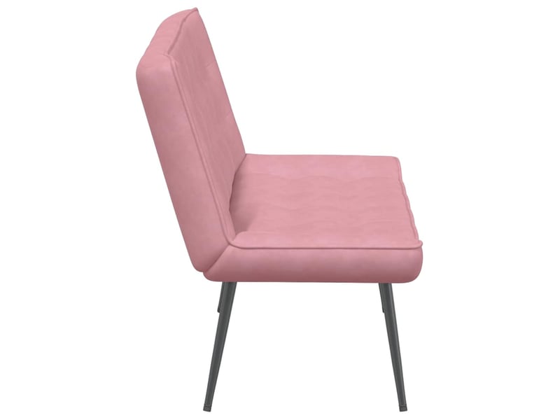  Banc chambre, banc de lit rose 110x74x84 cm velours  - Conforama E