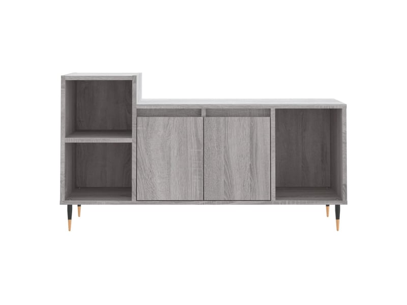  Meuble tv - banc tv - meuble de rangement sonoma gris 100x35x55 cm bois d'ingénierie  - Conforama E