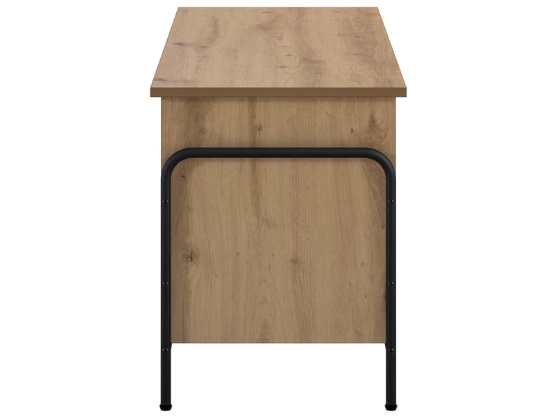  Boîte de rangement, coffre de rangement chêne artisanal 80x40x49,5 cm shl77215  - Conforama D