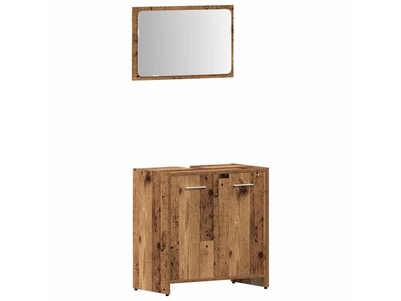 Ensemble de meubles salle de bain 3 pcs bois d'ingénierie cf63943  - Conforama D