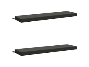 Lot de 2 coussins de banc, coussins d'assise soest 100 % polyester anthracite cf56950