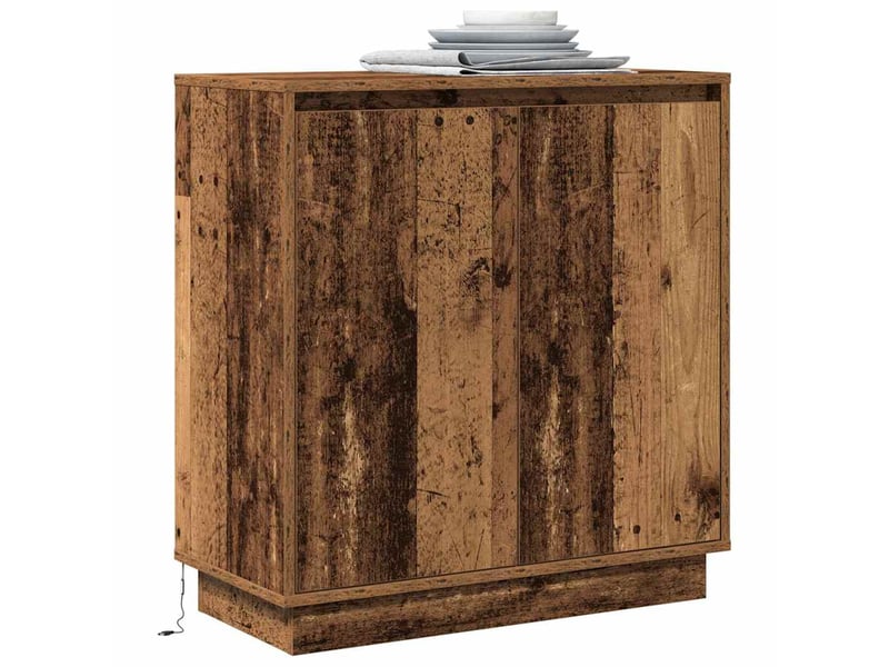 Buffet - bahut - meuble de rangement led bois ancien 71 x 34,5 x 75 cm bois d'ingénierie  - Conforama C