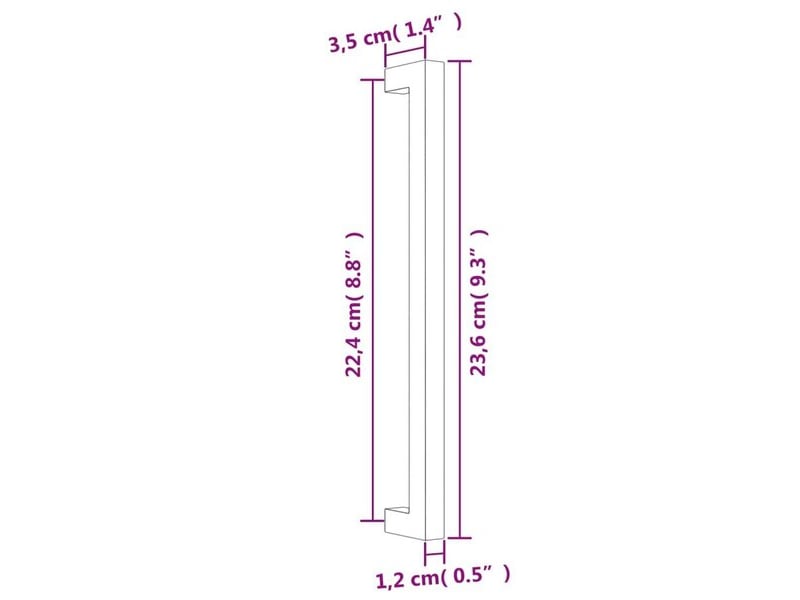  Poignée de placard, 224 mm, marron  - Conforama D
