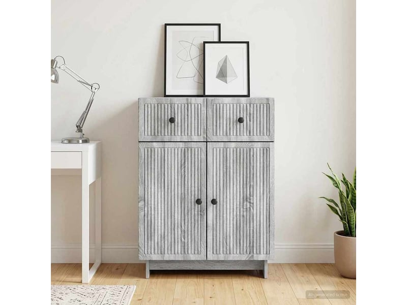  Buffet - bahut - meuble de rangement sonoma gris 66 x 34,5 x 90 cm bois d'ingénierie  - Conforama B