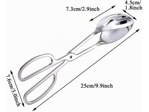 Pince de service en acier inoxydable - pince salade et barbecue multifonction pour viande, légumes, dessert et buffet