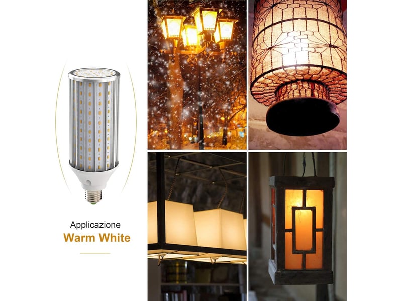  Ampoule e27 60w 3000k 5850lm maïs 160 led  - Conforama E
