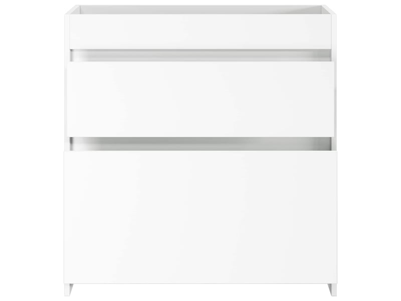  Meuble sous lavabo de salle de bain, commode blanc 78.5x37.5x81 cm shl5114  - Conforama D