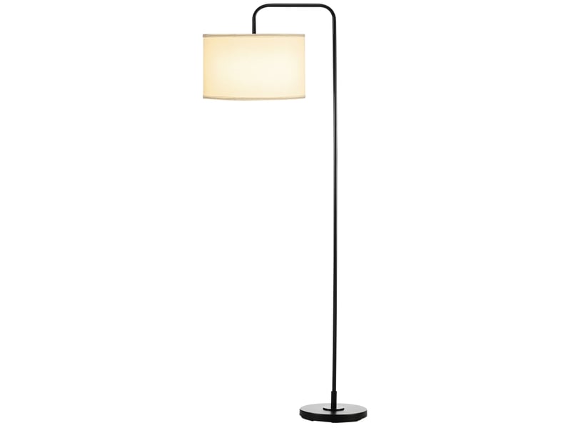  Lampadaire sur pied salon en métal noir moderne avec abat-jour câble de 180 cm noir 64 x 38 x 163,5 cm  - Conforama B