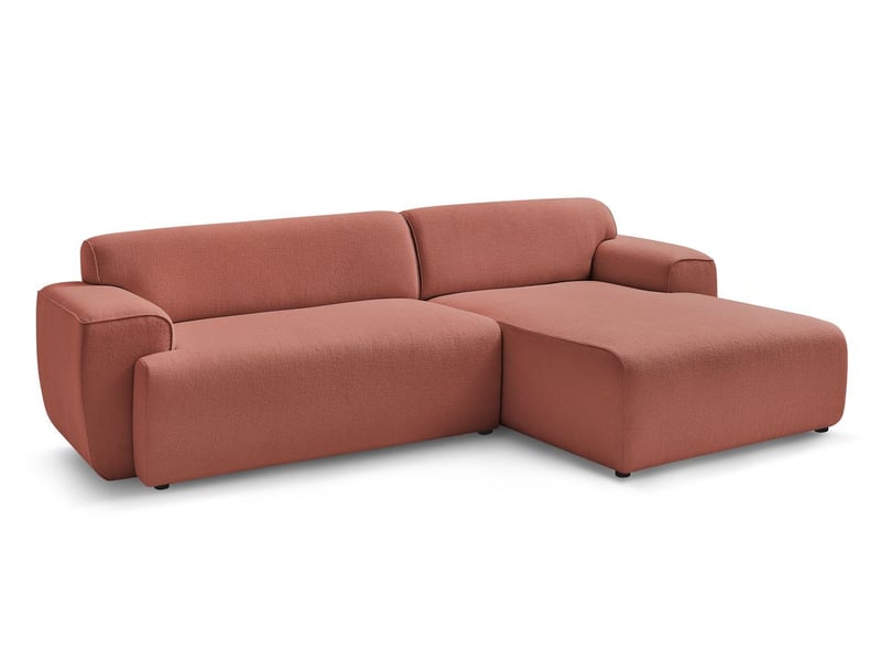  Bobochic canapé d'angle fixe marais rose  angle droit MARAIS - Conforama A