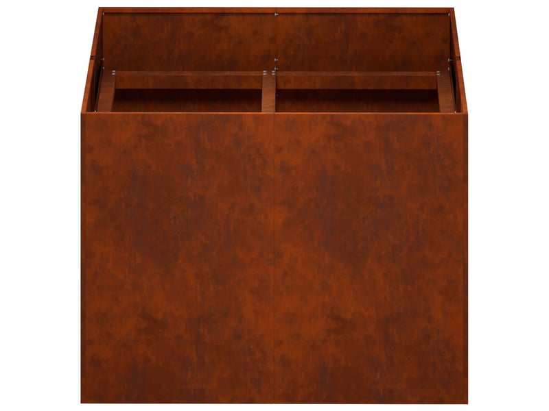  Jardinière - cache-pot de jardin rouillé 80 x 80 x 60 cm acier patiné  - Conforama D