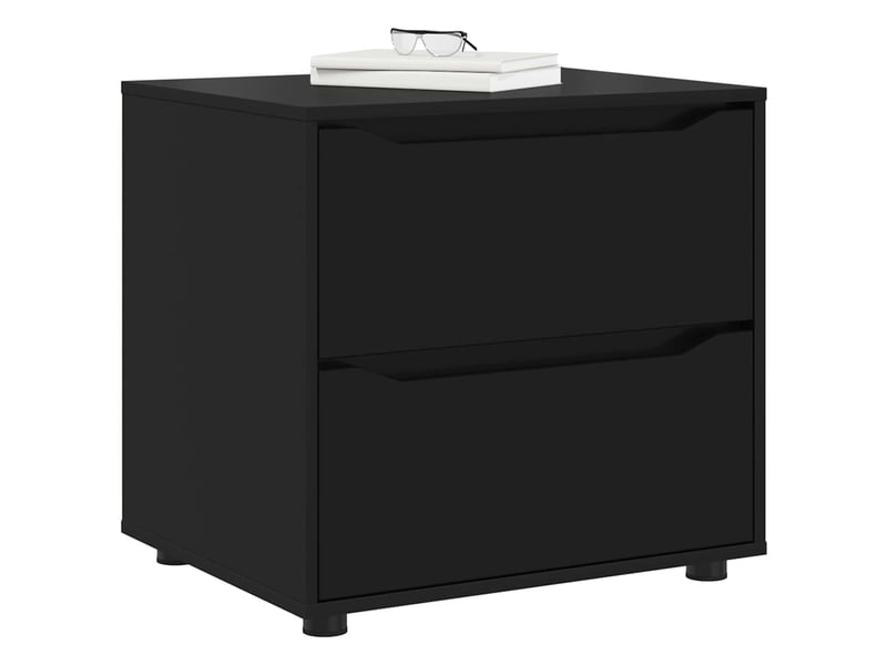  Armoire de rangement, commode de rangement 60 x 48 x 57 cm bois d'ingénierie noir  - Conforama C