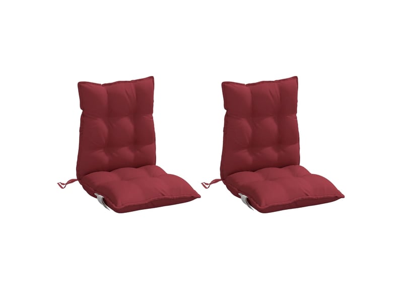  Lot de 2 coussins d'extérieur, coussins de chaise bordeaux 100 x 50 x 7 cm cf56391  - Conforama C