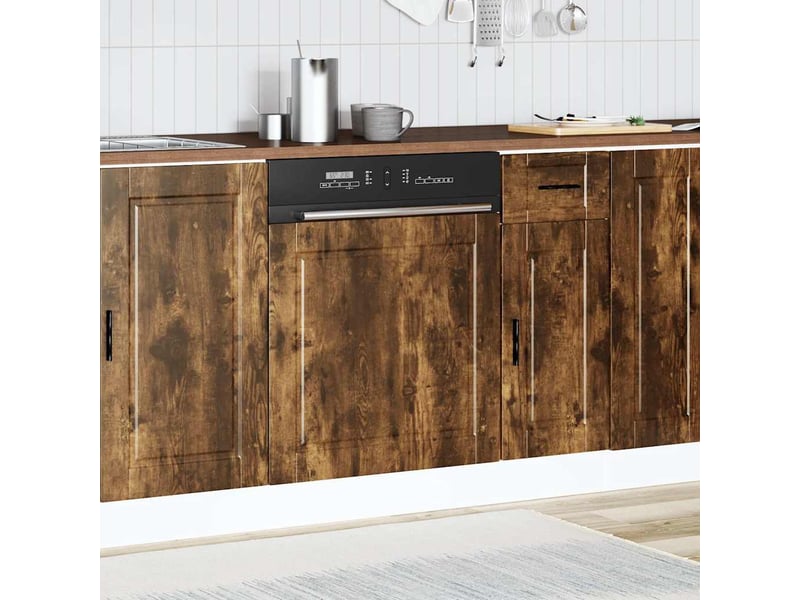  Panneau de lave-vaisselle chêne fumé 60x1,5x57cm  - Conforama C