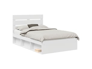Lit 2 places 120x190cm coloris blanc