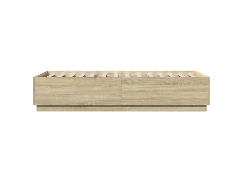  Lit simple- lit adulte -  cadre de lit sans matelas chêne sonoma 100x200 cm  - Conforama D