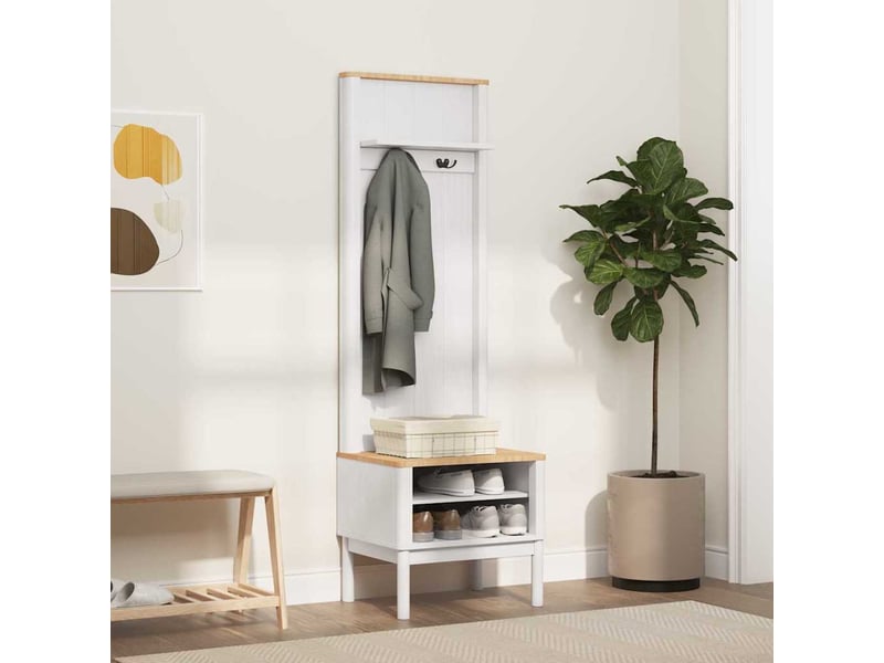  Banc de couloir floro blanc 50x40x158 cm  - Conforama D