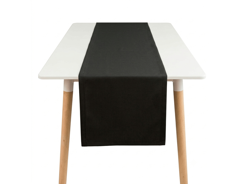  Chemin de table élégant - 40x180 cm - effet lin déperlant et imperméable - gris foncé  - Conforama A