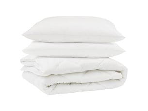 Couette avec oreiller 3 pièces - duvet blanc microfibre