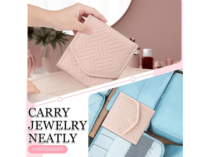 Sac à bijoux en rouleau pochette bijoux voyage en imperméable, rangement pour boucles d'oreilles pratiques, accessoire de voyage - Conforama E