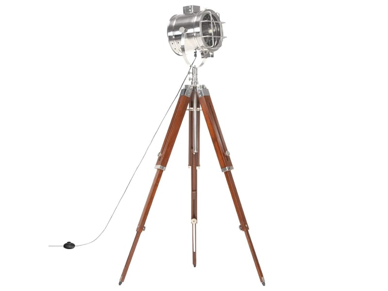  Lampadaire à trépied bois de manguier massif 165 cm shl20627  - Conforama A
