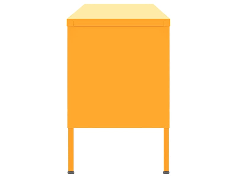  Meuble tv - banc tv - meuble de rangement jaune moutarde 105x35x50 cm acier  - Conforama D