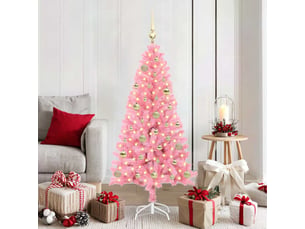 Sapin de noël - arbre de noël rose 150 cm pvc