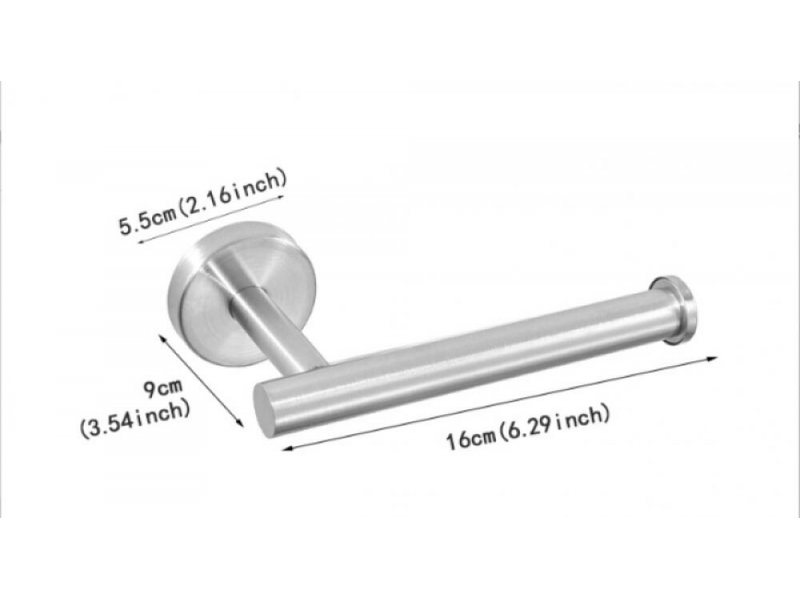  Porte papier toilette, support mural rouleau papier toilette en acier lnoxydable, devidoir papier toilette mural pour salle de bain et cuisine  - Conforama E