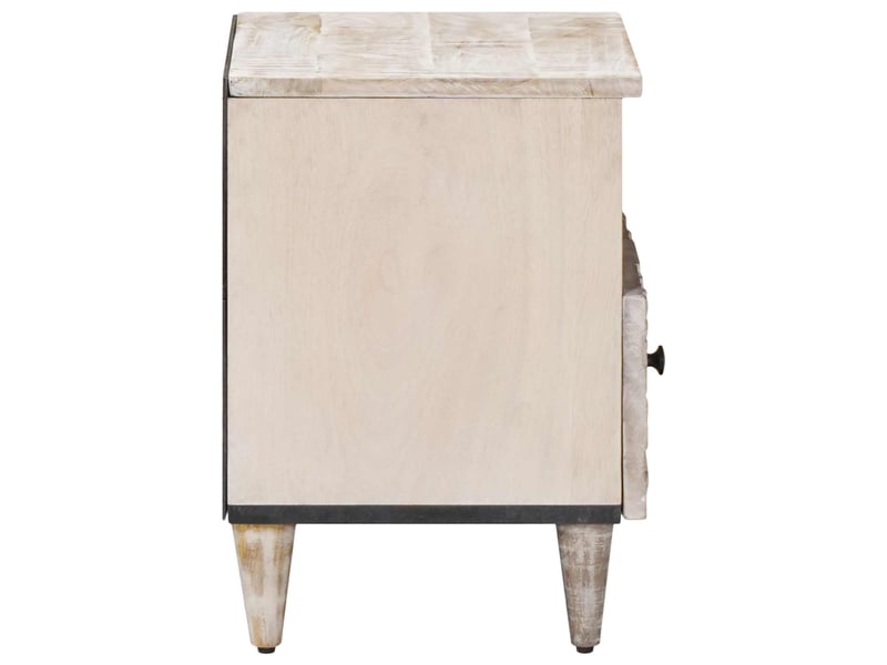  Table de chevet avec tiroir 2 pièces blanc 40 x 33 x 46 cm  - Conforama D